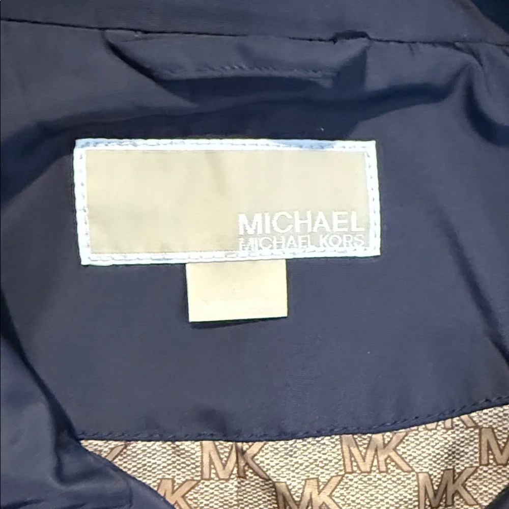 Michael Kors | Fly Front Anorak Rain Jacket | Navy | Large